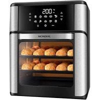 Fritadeira Air Fryer Forno Oven 12 Litros, Mondial, Preto/Inox, 2000W, 110V - AFON-12L-BI