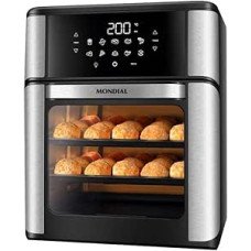 Fritadeira Air Fryer Forno Oven 12 Litros, Mondial, Preto/Inox, 2000W, 110V - AFON-12L-BI Fritadeira Air Fryer Forno Oven 12 Litros, Mondial, Preto/Inox, 2000W, 110V - AFON-12L-BI