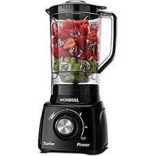 Liquidificador Turbo Power, Mondial, Preto, 550W, 110V - L-99 FB Liquidificador Turbo Power, Mondial, Preto, 550W, 110V - L-99 FB