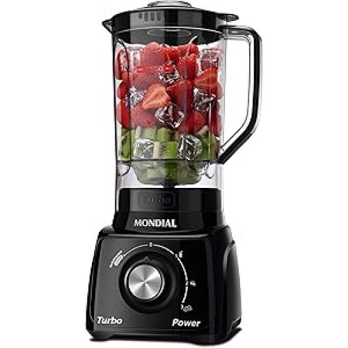 Liquidificador Turbo Power, Mondial, Preto, 550W, 110V - L-99 FB Liquidificador Turbo Power, Mondial, Preto, 550W, 110V - L-99 FB