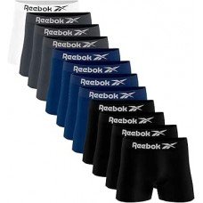 Kit 12 Cuecas Boxer Reebok Masculinas Microfibra Adulto Box Sem Costura Kit 12 Cuecas Boxer Reebok Masculinas Microfibra Adulto Box Sem Costura