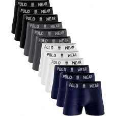 Kit 12 Cuecas Boxer Polo Wear Kit 12 Cuecas Boxer Polo Wear