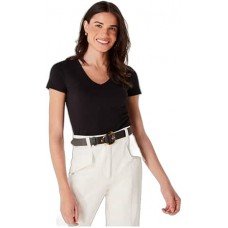 Blusa Básica Feminina Decote V Com Elastano Blusa Básica Feminina Decote V Com Elastano