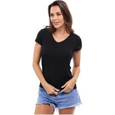 Camiseta Baby Look Feminina Gola V em Viscose Dry Anti Pilling Camiseta Baby Look Feminina Gola V em Viscose Dry Anti Pilling