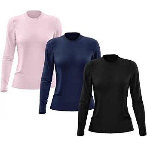 Kit 3 Camisetas Feminina Manga Longa Proteção Solar UV