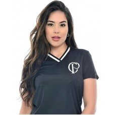 Cadasthe, Camisa Corinthians Baby Look Feminina Símbolo Cp Licenciada Gola em Retilinea Preta Cadasthe, Camisa Corinthians Baby Look Feminina Símbolo Cp Licenciada Gola em Retilinea Preta