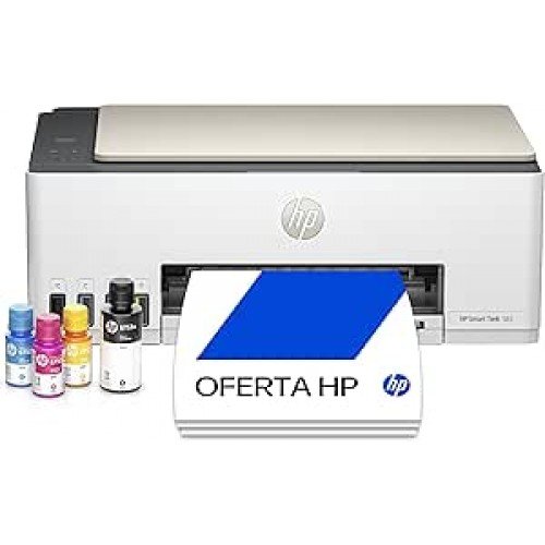Impressora Multifuncional HP Smart Tank 583 Tanque de Tinta Colorida Wi-Fi com autorreparo, USB - Impressora, Copiadora e Scanner Cor: ‎Branco (4A8D8A)