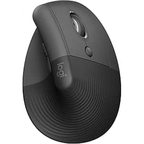 Mouse Sem Fio Logitech Lift Vertical com Design Ergonômico para Redução de Tensão Muscular, Cliques Silenciosos, Conexão Bluetooth ou USB Logi Bolt, Compatível com Windows/macOS/iPadOS - Grafite Mouse Sem Fio Logitech Lift Vertical com Design Ergonômico para Redução de Tensão Muscular, Cliques Silenciosos, Conexão Bluetooth ou USB Logi Bolt, Compatível com Windows/macOS/iPadOS - Grafite