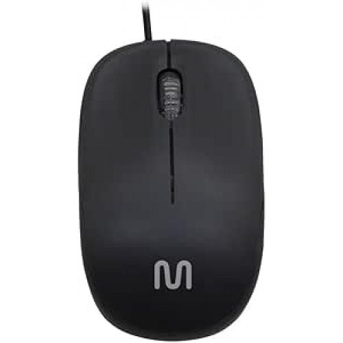 Mouse com Fio Multi MID USB 1200 DPI com 3 Botões, Design Ergonômico e Textura Fosca – Preto MO255 Mouse com Fio Multi MID USB 1200 DPI com 3 Botões, Design Ergonômico e Textura Fosca – Preto MO255