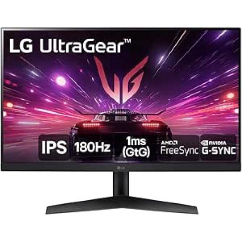 Monitor Gamer LG UltraGear 24” 24GS60F-B IPS Full HD 180Hz 1ms (GtG) NVIDIA® G-SYNC® AMD FreeSync™ HDR10 sRGB 99% HDMI DisplayPort Monitor Gamer LG UltraGear 24” 24GS60F-B IPS Full HD 180Hz 1ms (GtG) NVIDIA® G-SYNC® AMD FreeSync™ HDR10 sRGB 99% HDMI DisplayPort
