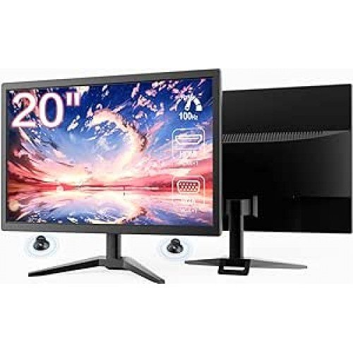 Monitor Gamer LED 20 Polegadas pc, 1440x900 HD, 75Hz, Alto-falantes Integrados, HDMI/VGA/3.5mm, Tempo de Resposta 5ms