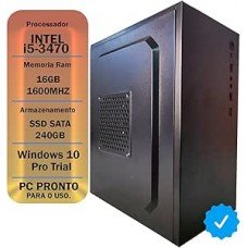 PC HOME OFFICE CORE I5 3470, 16GB DDR3, SSD 240GB, FONTE BIVOLT PC HOME OFFICE CORE I5 3470, 16GB DDR3, SSD 240GB, FONTE BIVOLT