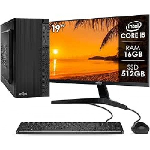 Computador Completo Intel Core i5 16GB SSD 512GB Monitor 19 Computador Completo Intel Core i5 16GB SSD 512GB Monitor 19