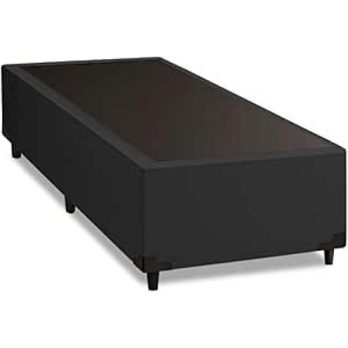 Cama Box Solteiro 0,88m com 38cm de Altura Suede Prince Preto Cama Box Solteiro 0,88m com 38cm de Altura Suede Prince Preto