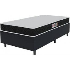 Cama Box Colchão Solteiro Espuma D20 Malibu 78x188x50cm Preto/Branco Hellen Cama Box Colchão Solteiro Espuma D20 Malibu 78x188x50cm Preto/Branco Hellen