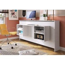 Cama Articulável Horizontal Solteiro c/Estação de Trabalho 80 Latino Branco - Art in móveis Cama Articulável Horizontal Solteiro c/Estação de Trabalho 80 Latino Branco - Art in móveis