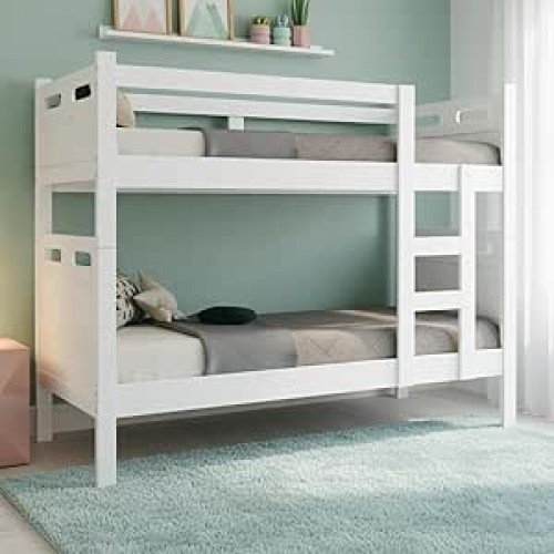 Beliche Solteiro Compacta 2 em 1 Robusta e Segura Vira Duas Camas Elegantes (Branco) Beliche Solteiro Compacta 2 em 1 Robusta e Segura Vira Duas Camas Elegantes (Branco)