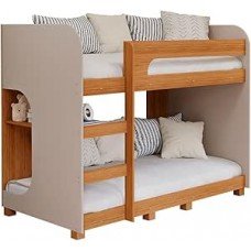 Beliche Solteiro em Mdf Ema com Kit Pés Cimol Nature/off White Beliche Solteiro em Mdf Ema com Kit Pés Cimol Nature/off White