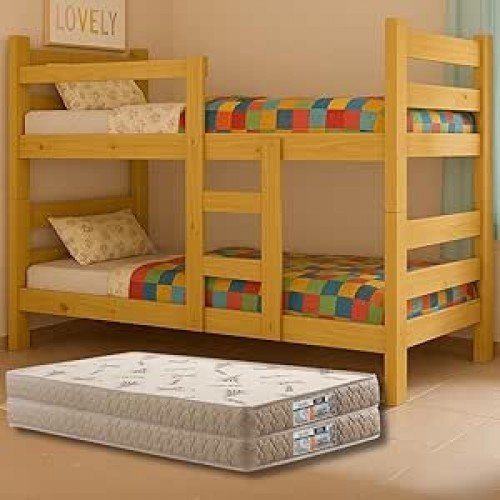 Beliche Madeira Maciça, Duas Camas Solteiro, Completa com Colchões D20 Premium, Segurança e Reforço Extra, até 120kg Beliche Madeira Maciça, Duas Camas Solteiro, Completa com Colchões D20 Premium, Segurança e Reforço Extra, até 120kg