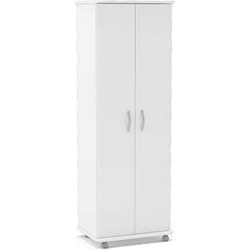 Armário Multiuso Limeira Alto 2 Portas 8 Prateleiras Branco Politorno Armário Multiuso Limeira Alto 2 Portas 8 Prateleiras Branco Politorno