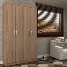 Armário Multiuso 4 Portas 8 Prateleiras Milão Espresso Móveis Marrom Armário Multiuso 4 Portas 8 Prateleiras Milão Espresso Móveis Marrom