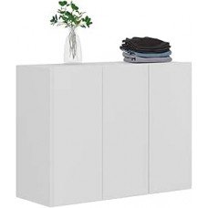 Armário Lavanderia Suspenso com 3 Portas Multimóveis Mp5032 Branco Armário Lavanderia Suspenso com 3 Portas Multimóveis Mp5032 Branco