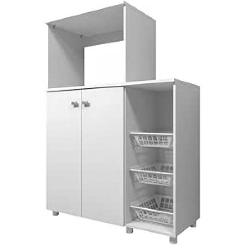 Balcão Multiuso 2 Portas Com Fruteira Branco Multimóveis Balcão Multiuso 2 Portas Com Fruteira Branco Multimóveis