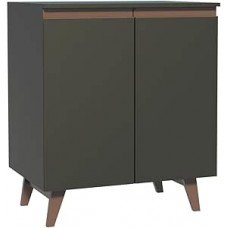 Balcão Madesa Reims 70 cm 2 Portas - Preto Balcão Madesa Reims 70 cm 2 Portas - Preto