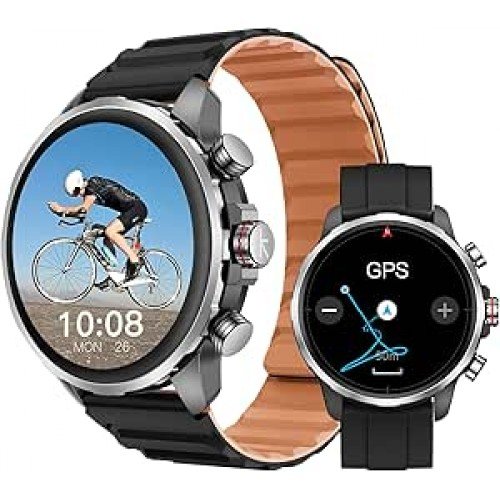 Relogio Smartwatch kieslect Kr 3 Smart Watch Preto 47 mm, AMOLED HD de 1,5