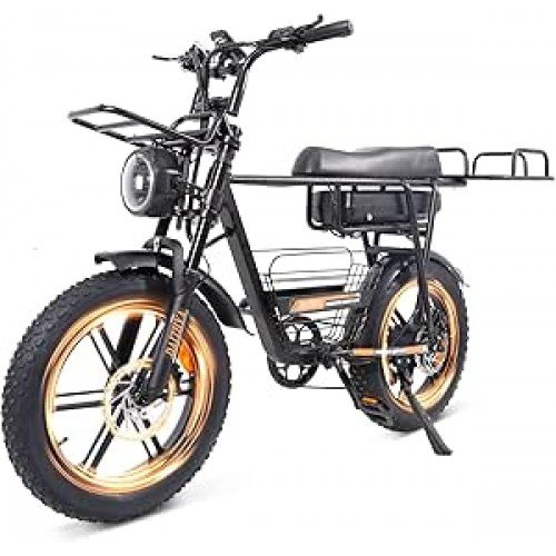 BEMMY Bicicleta Elétrica para Adultos, Pneu Largo de 20”x4, 1000W, Bicicleta Elétrica de Motocicleta de 7 Velocidades, Bateria de 48V, até 50 Km/h. A única Loja Autorizada BEMMY Bicicleta Elétrica para Adultos, Pneu Largo de 20”x4, 1000W, Bicicleta Elétrica de Motocicleta de 7 Velocidades, Bateria de 48V, até 50 Km/h. A única Loja Autorizada