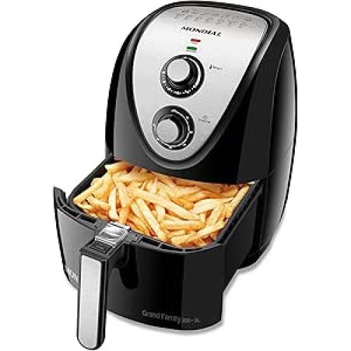 Fritadeira Sem Óleo Air Fryer 5L, Mondial, Preto/Inox, 1900W, 110V - AFN-50-BI